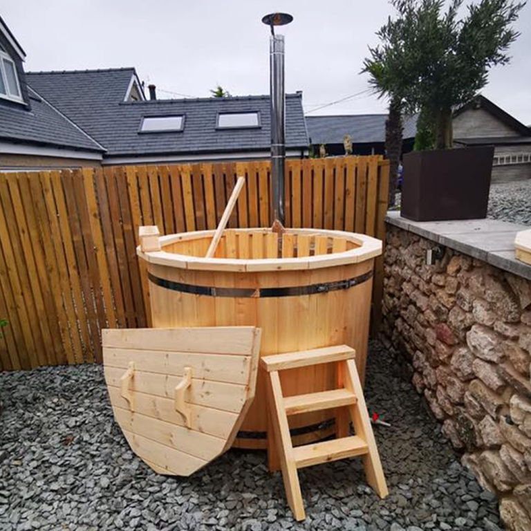 Wood Fired Hot Tub installed by Synergy